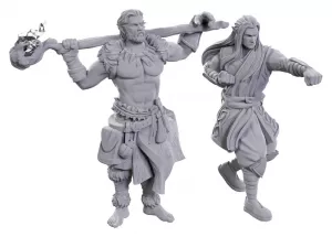 D&D Nolzur's Marvelous Miniatures Unpainted Miniatures 2-Pack Archdruid & Martial Arts Adept Wizkids