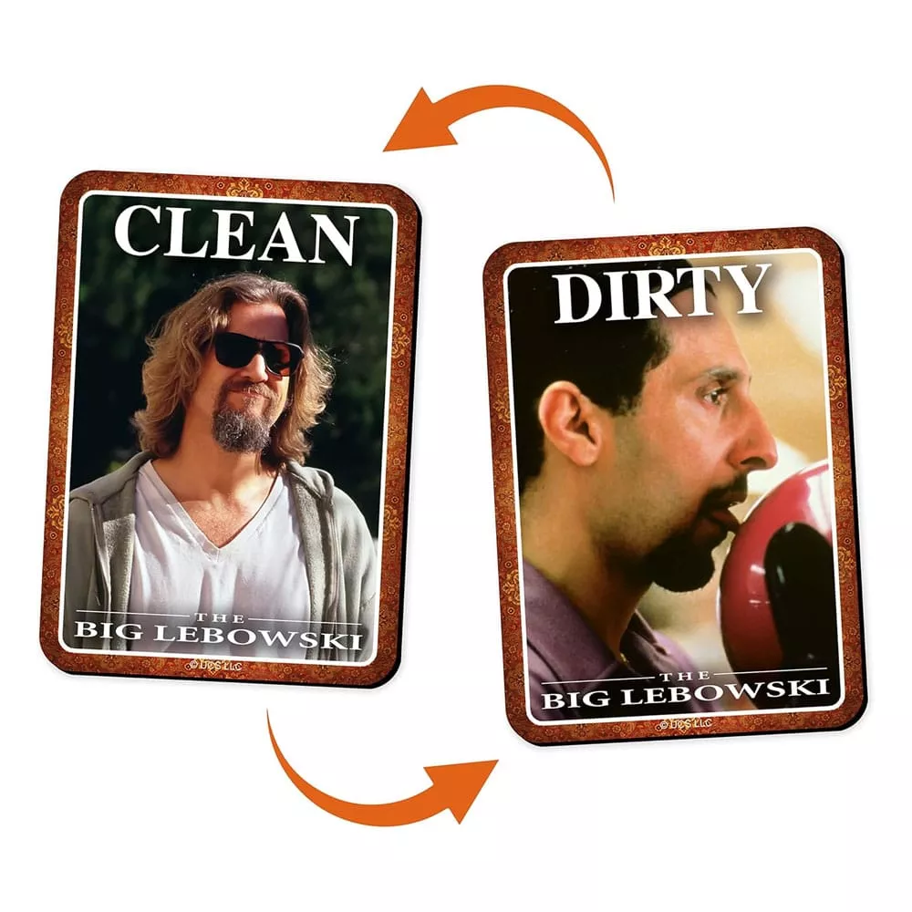 The Big Lebowski: Clean Dirty Dishwasher Magnet NMR Distribution