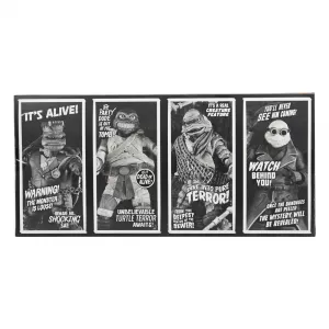 Universal Monsters x Teenage Mutant Ninja Turtles Action Figures 4-Pack Turtles Black & White 18 cm NECA