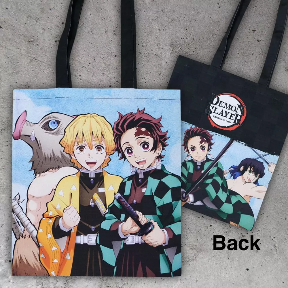 Demon Slayer: Kimetsu no Yaiba Tote Bag Inosuke, Zenitsu, Tanjiro POPbuddies