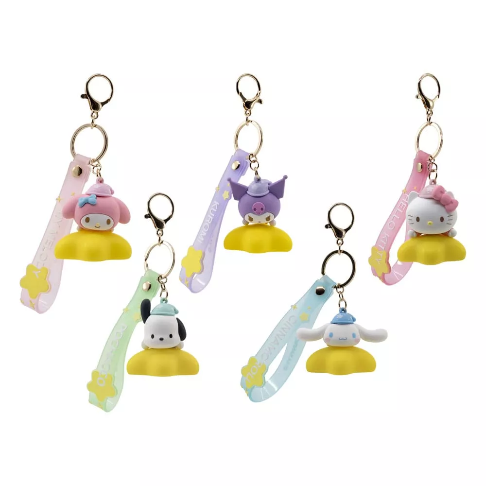 Sanrio Light-Up Star Series Keychain with Hand Strap Hello Kitty and Friends Display (9) YuMe Toys