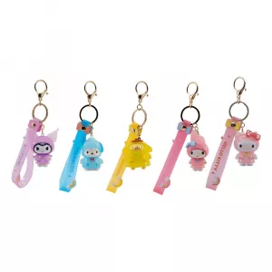 Sanrio Raincoat Series Keychain with Hand Strap Hello Kitty and Friends Display (12) YuMe Toys