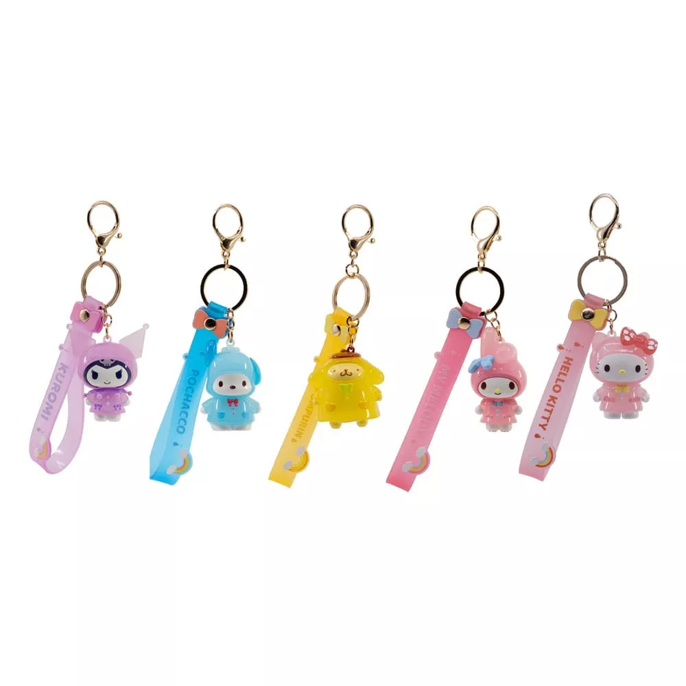 Sanrio Raincoat Series Keychain with Hand Strap Hello Kitty and Friends Display (12) YuMe Toys