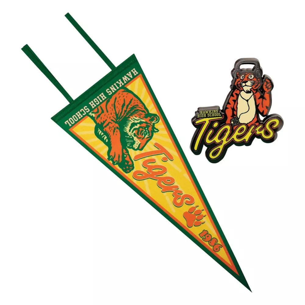 Stranger Things Pennant with Pin Badge Tiger´s FaNaTtik