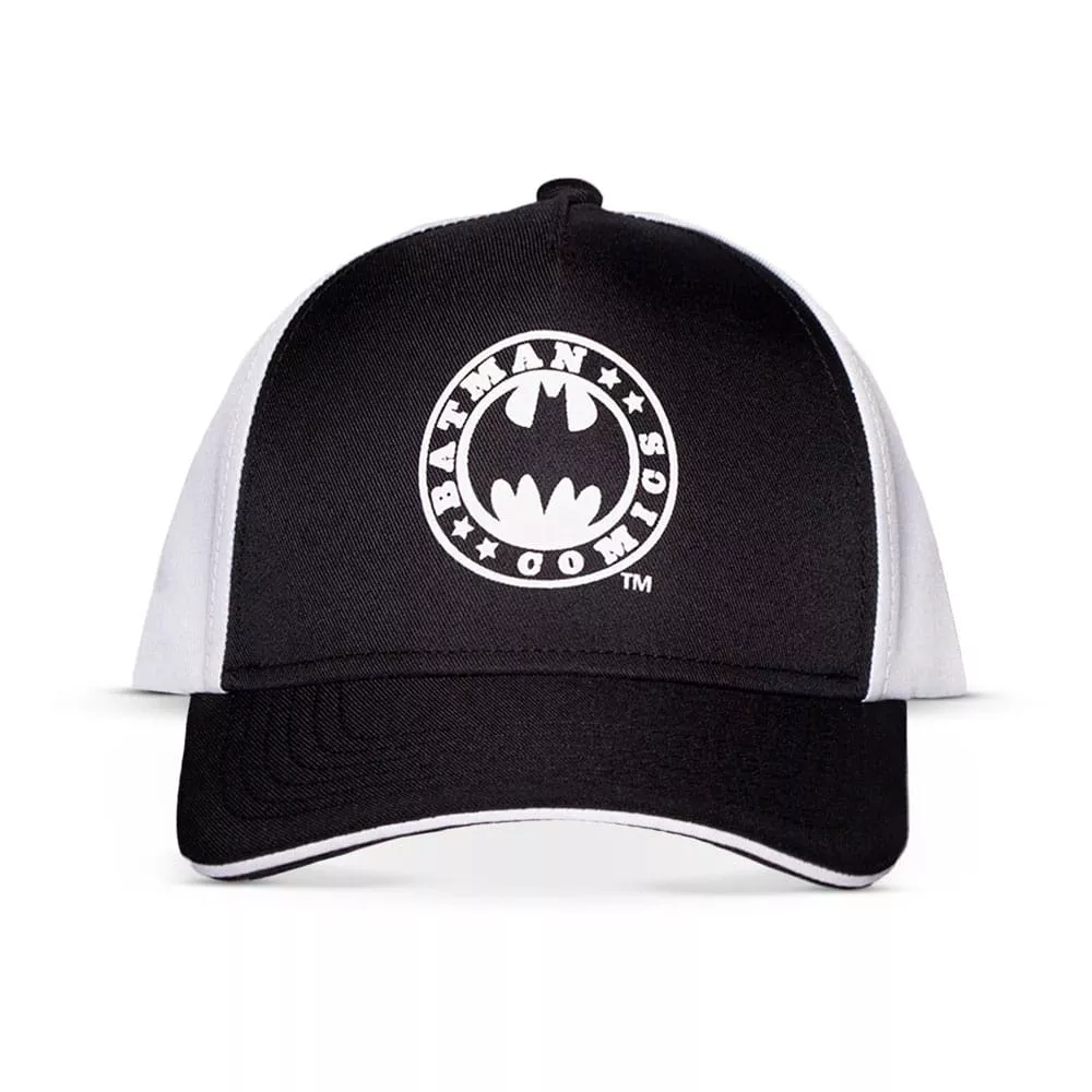 DC Comics Baseball Cap Batman Logo Black & White Difuzed