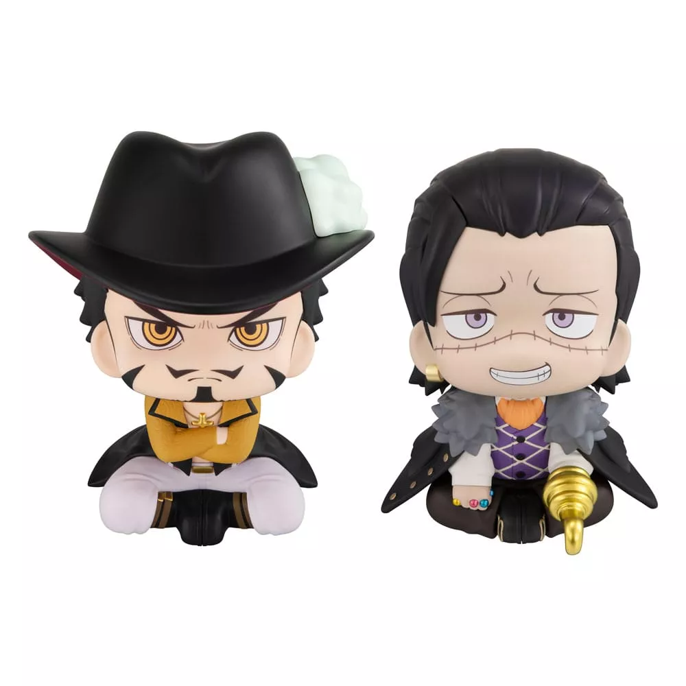 One Piece Look Up PVC Statues Dracule Mihawk & Crocodile 11 cm (with gift) Megahouse