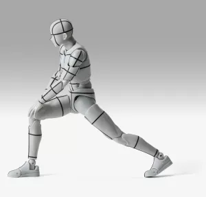 S.H.Figuarts Action Figure Body-Kun Sports Edition Wire Frame (Gray Color Ver.) 15 cm Bandai Tamashii Nations