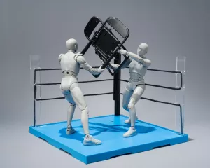 Tamashii Stage Action Figure Accessory Act Ring Corner & Folding Chair Set Neutral Ver. Bandai Tamashii Nations