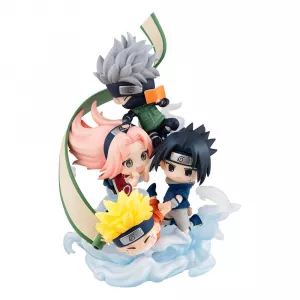 Naruto Shippuden FigUnity PVC Mini Statue Gather here, Team 7 13 cm (with gift) Megahouse