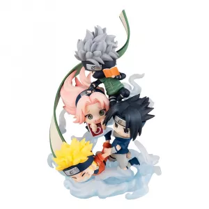 Naruto Shippuden FigUnity PVC Mini Statue Gather here, Team 7 13 cm (with gift) Megahouse