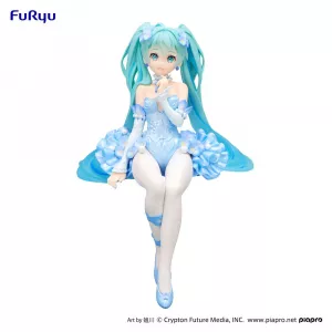 Hatsune Miku Noodle Stopper PVC Statue Flower Fairy Nemophila Pail Blue Color Ver. 15 cm Furyu