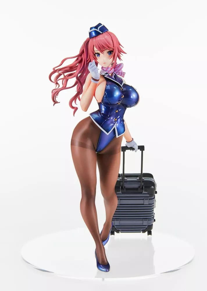 Original Character PVC Statue Tight na Oshigoto Work 3: Cabin Attendant Aya Saionji 25 cm Vertex