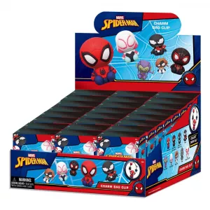 Spider-Man Charm 3D PVC Bag Clips Display (24) Monogram Int.