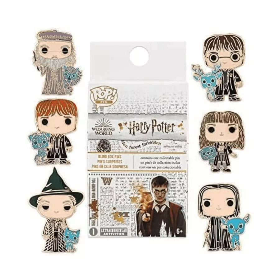 Harry Potter Loungefly Enamel Pins Stained Glass Display (12) Funko