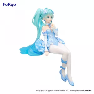 Hatsune Miku Noodle Stopper PVC Statue Flower Fairy Nemophila Pail Blue Color Ver. 15 cm Furyu