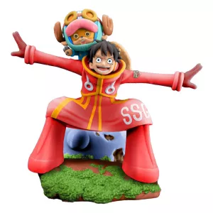 One Piece Petitrama PVC Mini Statue Logbox Re Birth Egghead Set 9 cm Megahouse