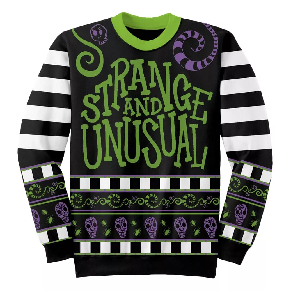 Beetlejuice Sweatshirt Christmas Jumper Showtime Strange and Unusual Size M Heroes Inc