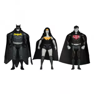 DC Direct Super Powers Action Figures Batman, Superman & Wonder Woman Black & White Accent Edition Gold Label 13 cm McFarlane Toys