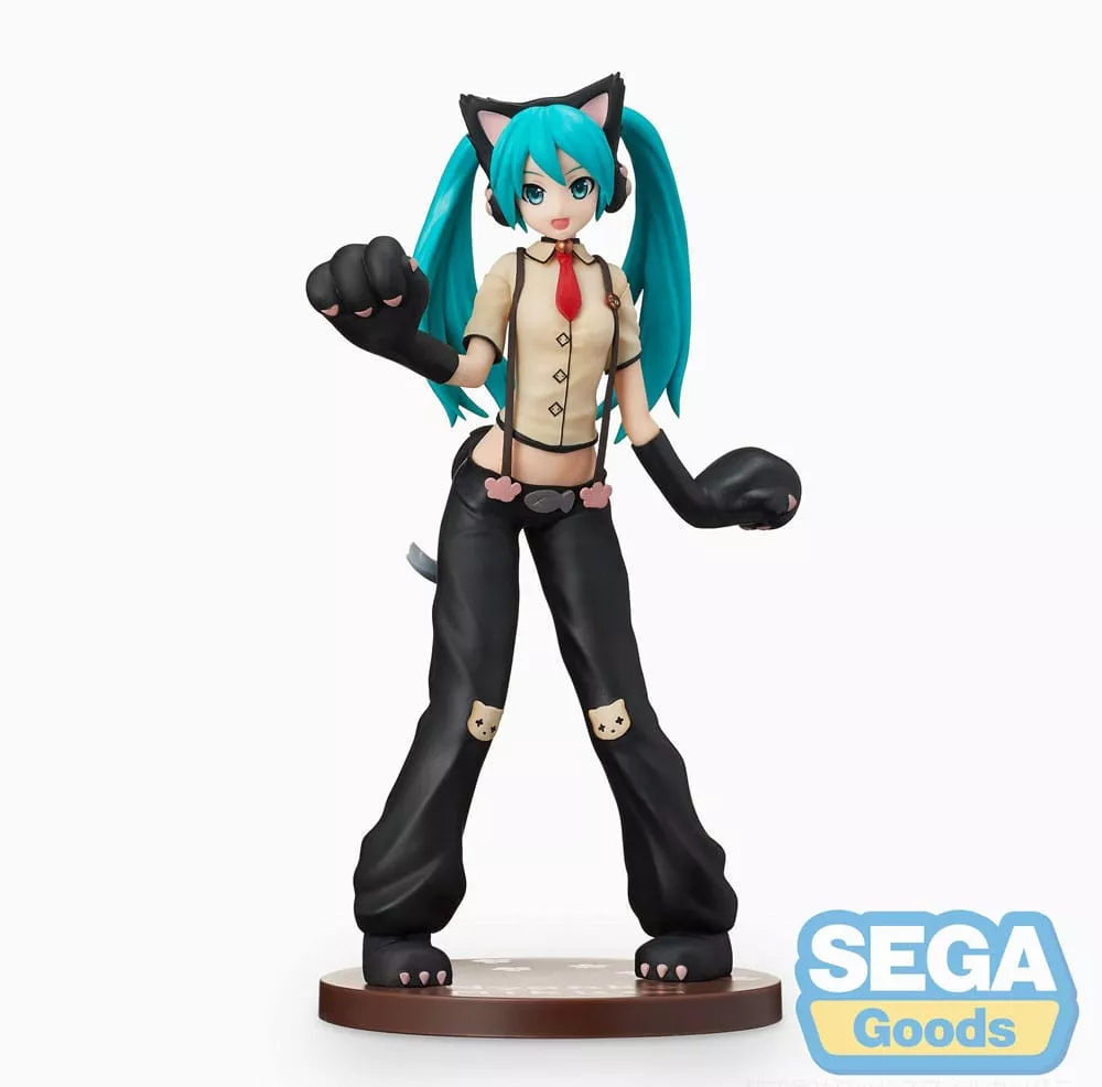 Hatsune Miku Project DIVA Arcade Future Tone SPM PVC Statue Hatsune Miku Kitty Cat 23 cm Sega