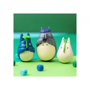 My Neighbor Totoro Round Bottomed Figurine Mid Totoro with leaf 6 cm - Damaged packaging Semic