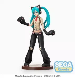 Hatsune Miku Project DIVA Arcade Future Tone SPM PVC Statue Hatsune Miku Kitty Cat 23 cm Sega